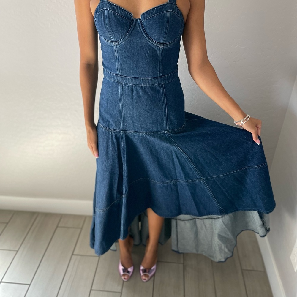 Alice + Olivia Blue High Low Dress